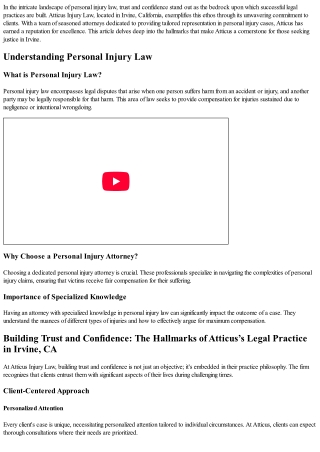 Building Trust and Confidence: The Hallmarks of Atticus’s Legal Practice in Irvi