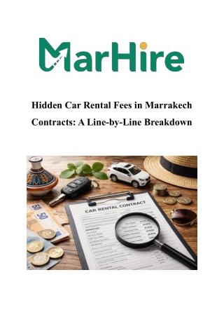 Hidden Rental Fees in Marrakech: Contract Guide