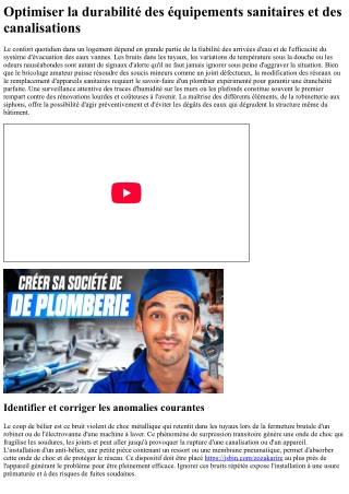 Guide complet sur l'entretien et la rénovation de la plomberie domestique