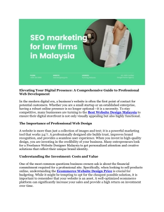 Seo In Malaysia