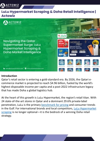 LuLu Hypermarket Scraping & Doha Retail Intelligence Actowiz