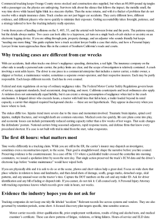 Truck Accident Lawyer: Holding Big Rigs Accountable After a Collision