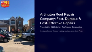 Arlington Roof Repair Company: Fast, Durable & Cost-Effective Repairs