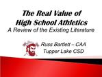 The Real Value of High School Athletics (2014)