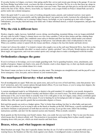 Sports and Orthodontics in Calgary: Protecting Your Smile