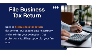 File Business Tax Return
