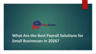 What Are the Best Payroll Solutions for Small Businesses in 2026