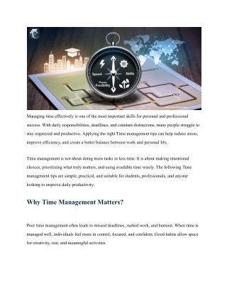 Practical Time Management Tips to Improve Focus and Productivity