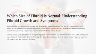 Which Size of Fibroid Is Normal Understanding Fibroid Growth and Symptoms