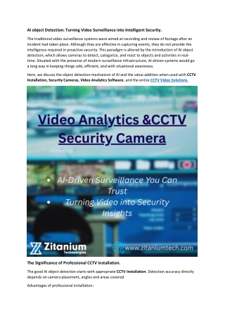 AI object Detection: Turning Video Surveillance into Intelligent Security