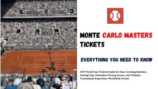 Monte Carlo Masters Ticket Booking Guide Online Today