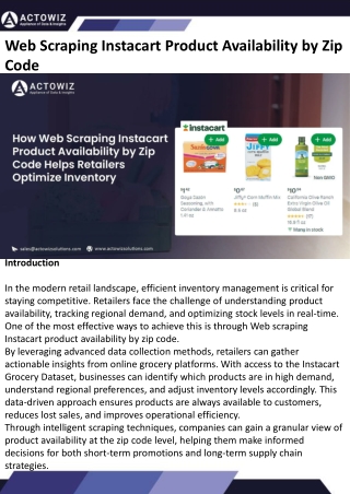 Web Scraping Instacart Product Availability by Zip Code