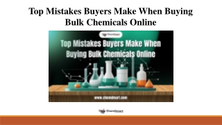 Top Mistakes Buyers Make When Buying Bulk Chemicals Online