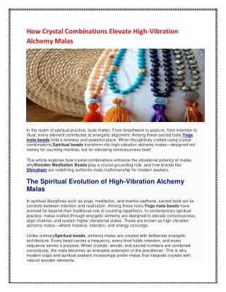 How Crystal Combinations Elevate High-Vibration Alchemy Malas