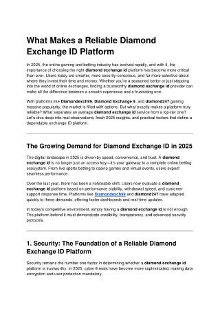 What Makes a Reliable Diamond Exchange ID Platform