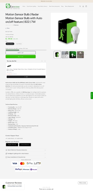 Buy Motion Sensor Bulbs for Smart Home Lighting in India