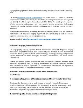 Angiography Imaging Systems Market