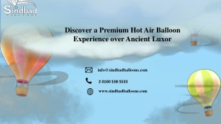 Discover a Premium Hot Air Balloon Experience over Ancient Luxor