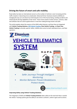 Driving the future of smart and safe mobility