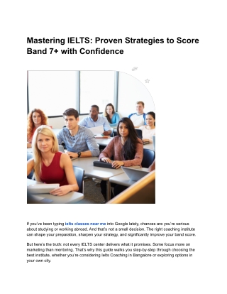 Mastering IELTS Proven Strategies to Score Band 7  with Confidence