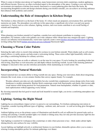 How To Create An Inviting Atmosphere With Cozy Accents During A kitchen remodel