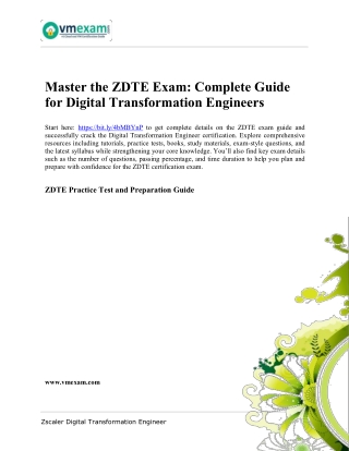 Master the ZDTE Exam_ Complete Guide for Digital Transformation Engineers