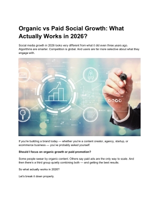 Organic vs Paid Social Growth_ What Actually Works in 2026