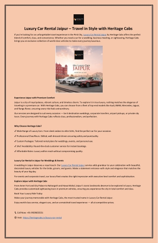 Luxury Car Rental in Jaipur | Audi, BMW, Mercedes