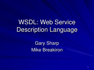 WSDL: Web Service Description Language