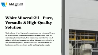  White Mineral Oil – Pure, Versatile & High-Quality Solution