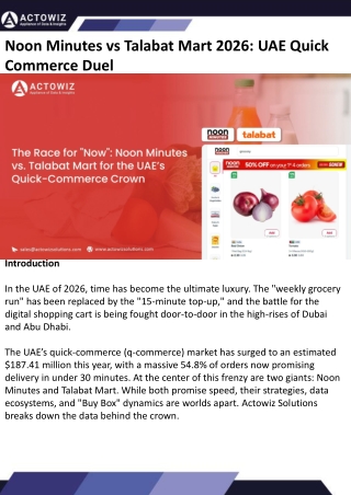 Noon Minutes vs Talabat Mart 2026 UAE Quick Commerce Duel