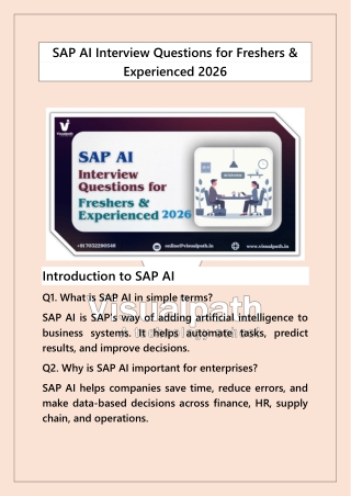 Top SAP Artificial Intelligence Training for Career Growth