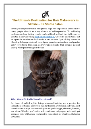 The Ultimate Destination for Hair Makeovers in Skokie