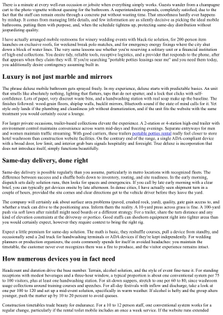 Portable Potties Rentals Near Me: Same-Day Delivery Options