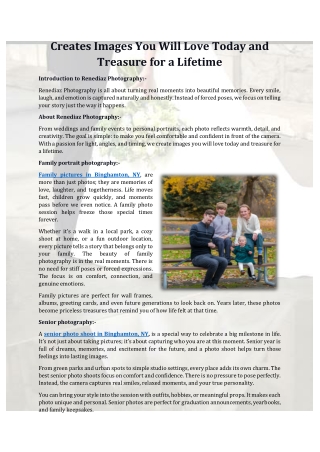 Creates Images You Will Love Today and Treasure for a Lifetime