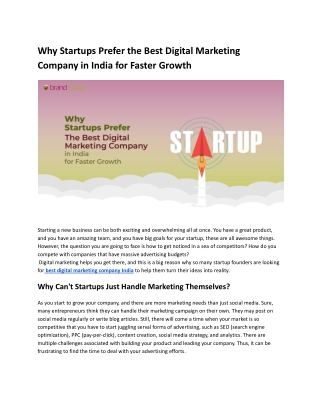 _Why Startups Prefer the Best Digital Marketing Company in India for Faster Growth pdf