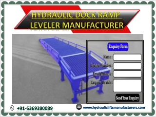 Mobile Dock Ramp Manufacturers in Chennai  | Coimbatore | Hyderabad | Vijayawada | Vizag | Andhra | India |