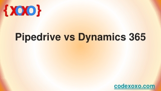 Pipedrive vs Dynamics 365