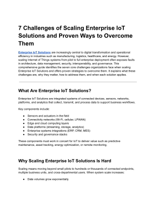 7 Challenges of Scaling Enterprise IoT Solutions and Proven Ways to Overcome Them