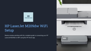 HP LaserJet M209dw WiFi Setup