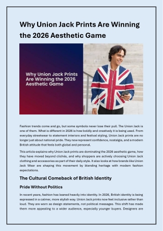 Union Jack Prints: The Hottest Aesthetic Trend of 2026