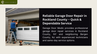 Reliable Garage Door Repair in Rockland County – Quick & Dependable Service