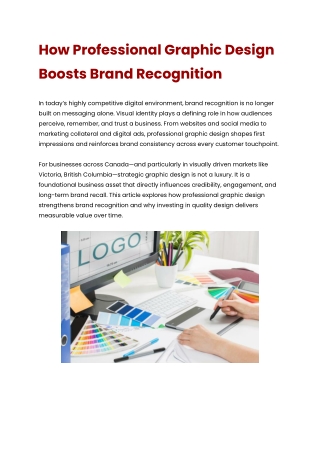 How Professional Graphic Design Boosts Brand Recognition