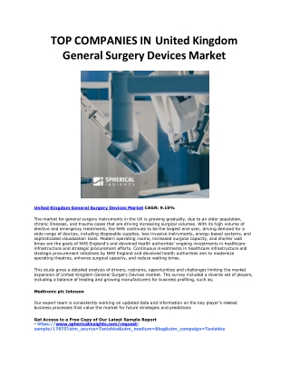 TOP COMPANIES IN United Kingdom General Surgery Devices Market