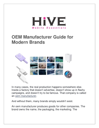 OEM Manufacturer for Growing Brands