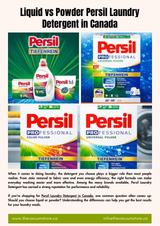 Best Persil Laundry Detergent in Canada Compared by The Vacuum Store Experts