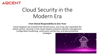 Cloud Security in the Modern Era