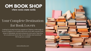 OM Books – Your Complete Destination for Book Lovers