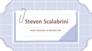 Steven Scalabrini - A Cost-to-Clarity Analyst - Oakland, NJ