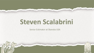 Steven Scalabrini - A Project-Forecasting Thinker - Oakland, NJ
